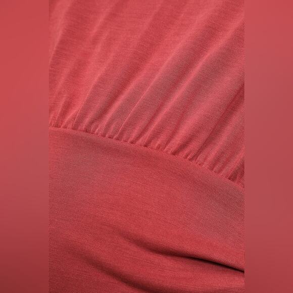 Lulus Raise a Glass Washed Red One-Shoulder Midi Dress Size: Medium - Picture 9 of 9